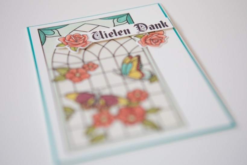 Buntglas-Karte mit Stampin' Up!