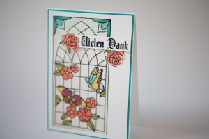 Buntglas-Karte mit Stampin' Up!