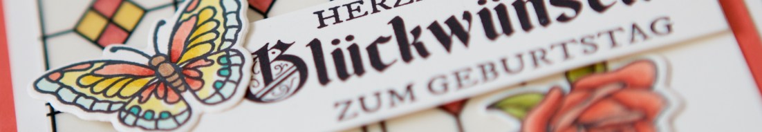 Buntglas-Karte mit Stampin' Up!