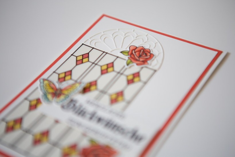 Buntglas-Karte mit Stampin' Up!