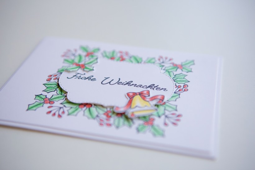 Weihnachtskarte mit Farbenspiel der Jahreszeiten von Stampin' Up!