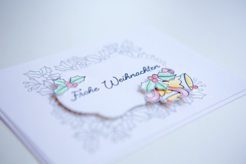 Weihnachtskarte mit Farbenspiel der Jahreszeiten von Stampin' Up!