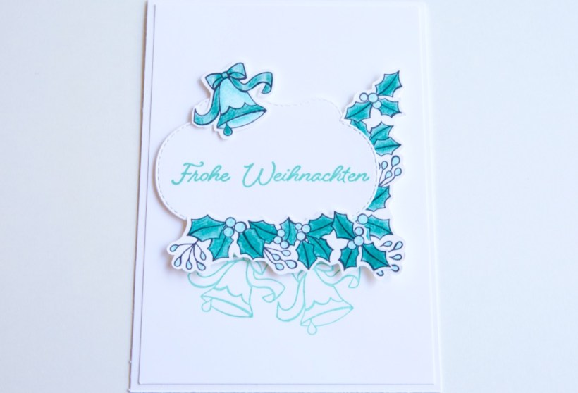 Weihnachtskarte mit Farbenspiel der Jahreszeiten von Stampin' Up!