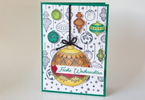 Karte mit Weihnachtskugeln von Stampin' Up!