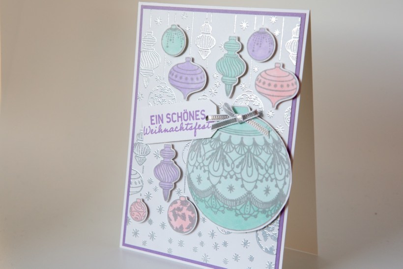 Karte mit Weihnachtskugeln von Stampin' Up!
