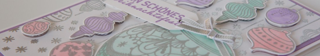 Karte mit Weihnachtskugeln von Stampin' Up!