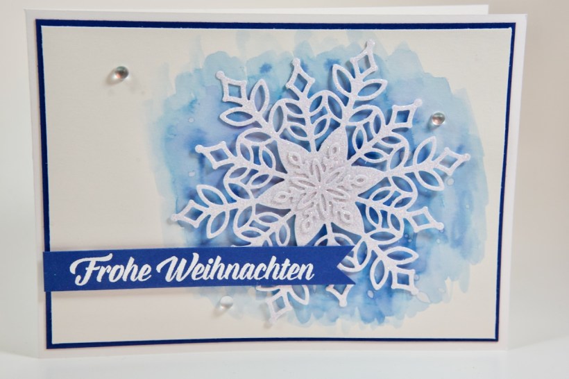 Schneeflockenkarte mit Stampin' Up!