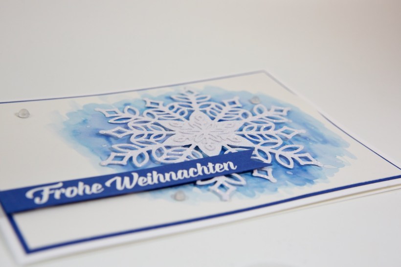 Schneeflockenkarte mit Stampin' Up!