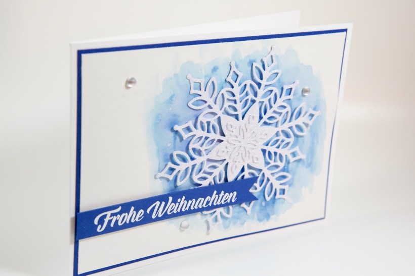 Schneeflockenkarte mit Stampin' Up!