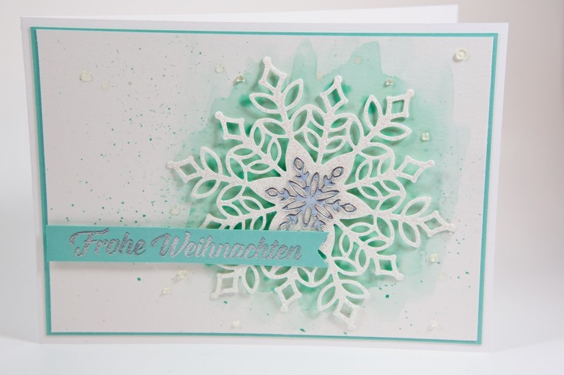 Schneeflockenkarte mit Stampin' Up!