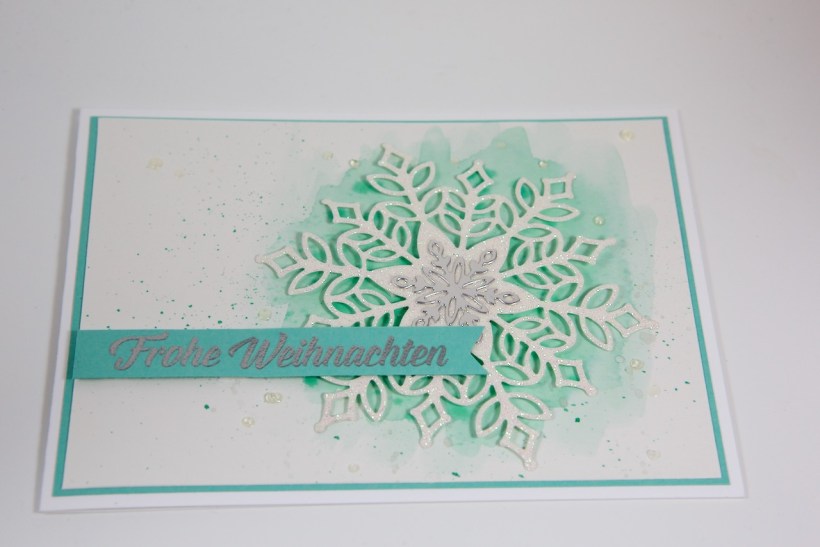 Schneeflockenkarte mit Stampin' Up!
