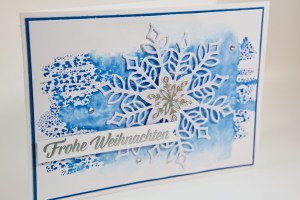 Schneeflockenkarte mit Stampin' Up!