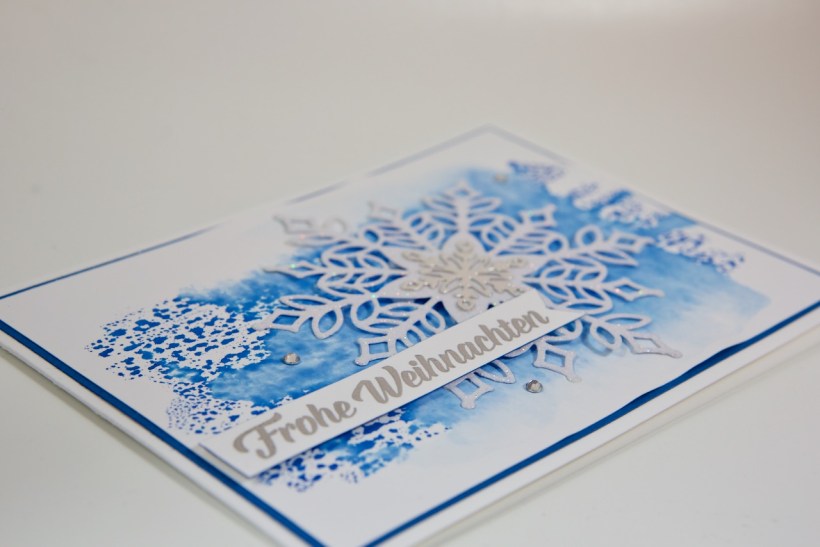 Schneeflockenkarte mit Stampin' Up!
