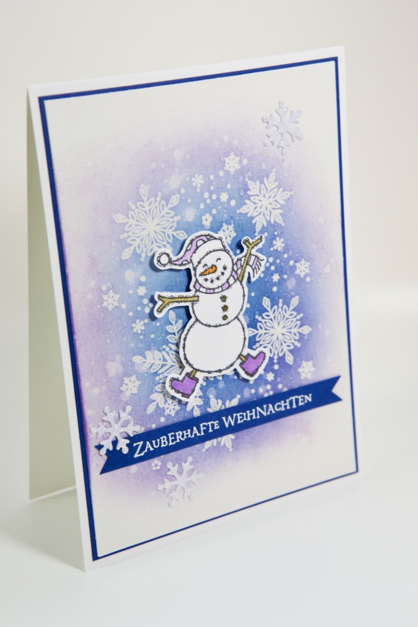 Schneemannkarte mit Stampin' Up!