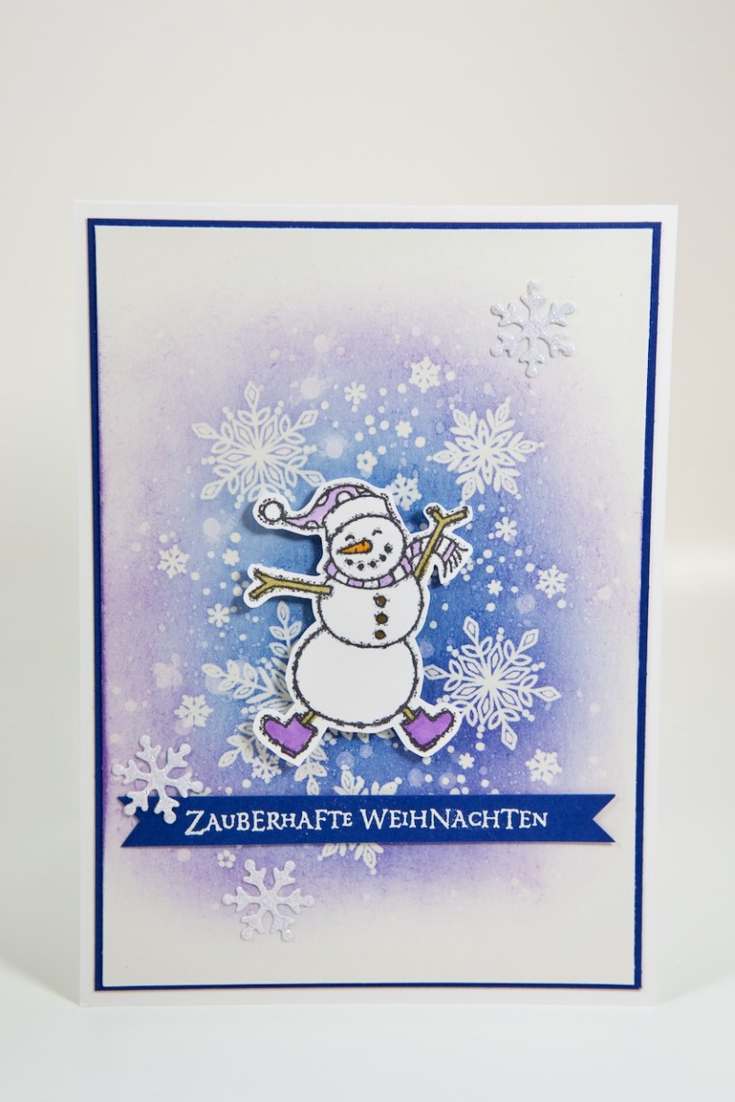 Schneemannkarte mit Stampin' Up!