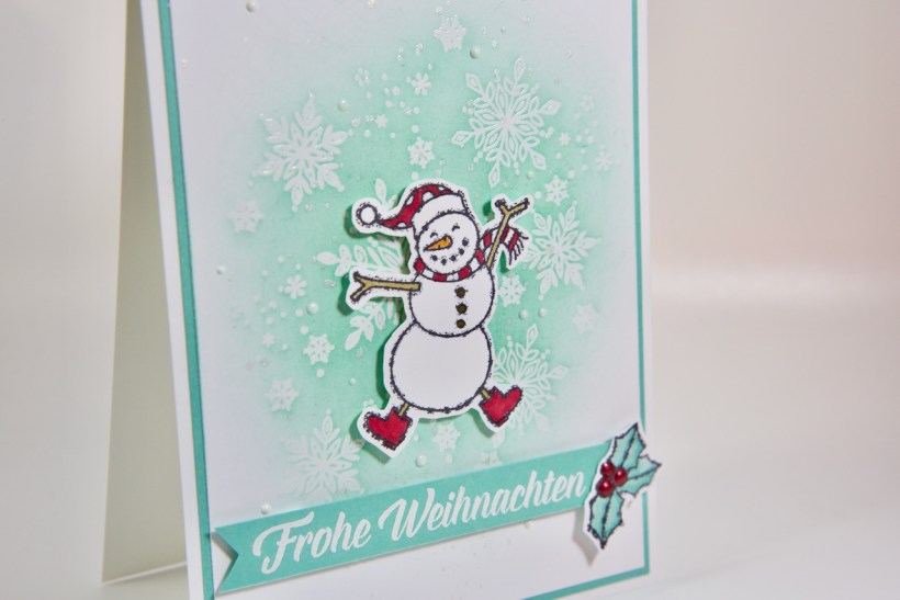 Schneemannkarte mit Stampin' Up!