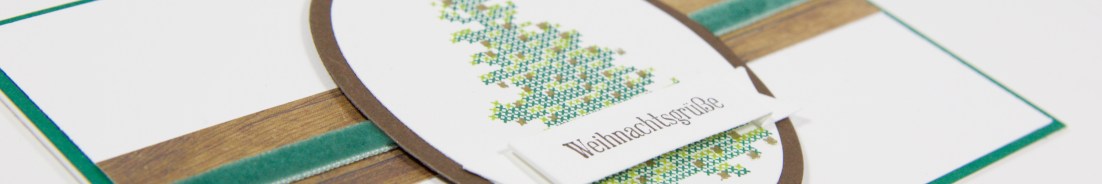 Weihnachtskarte mit besticktem Weihnachtsbaum mit Stampin' Up!