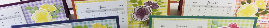 Tischkalender mit Material von Stampin' Up!