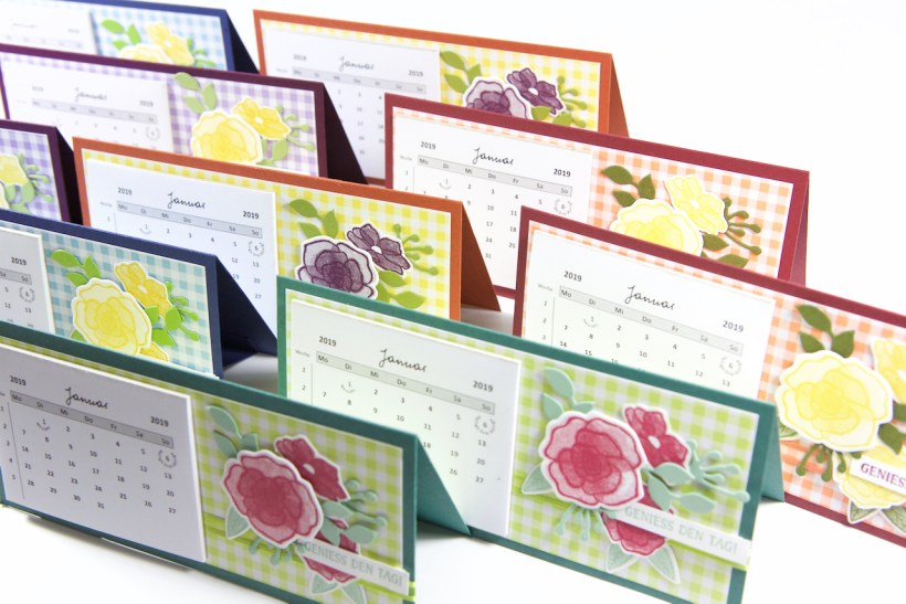 Tischkalender mit Material von Stampin' Up!