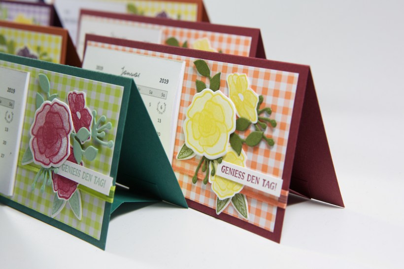 Tischkalender mit Material von Stampin' Up!