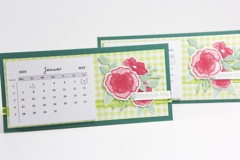 Tischkalender mit Material von Stampin' Up!