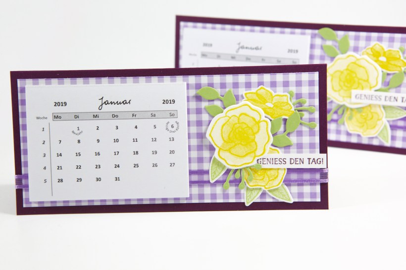 Tischkalender mit Material von Stampin' Up!