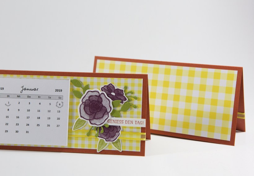 Tischkalender mit Material von Stampin' Up!