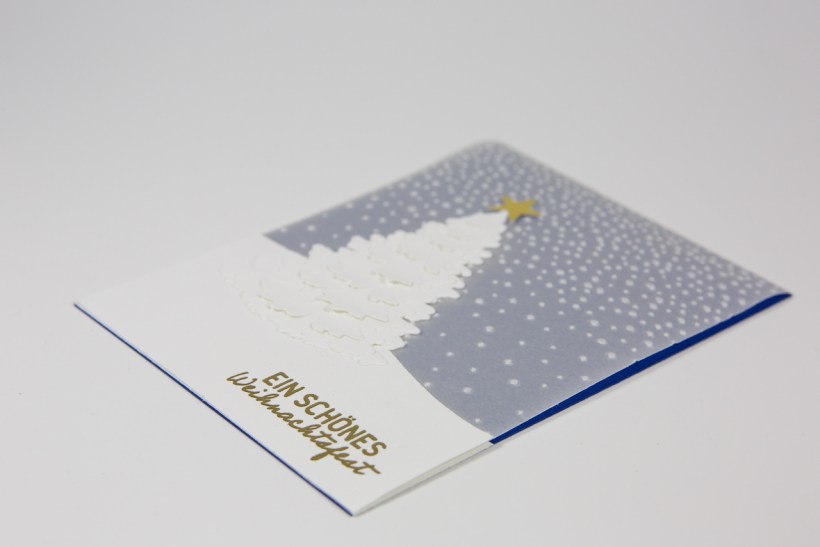Pergamentkarte mit Tannenbaum mit Stampin' Up!