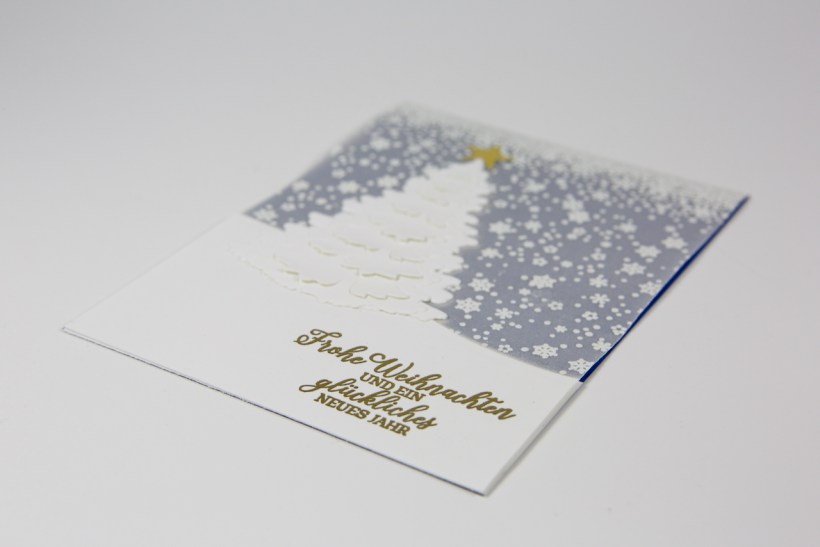 Pergamentkarte mit Tannenbaum mit Stampin' Up!