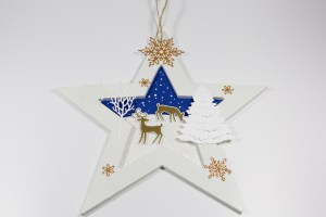 Hängedeko-Stern mit Material von Stampin' Up!