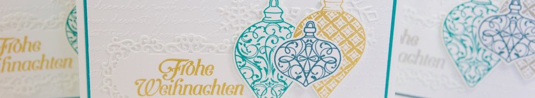 Weihnachtskarten mit Weihnachtskugeln von Stampin' Up!