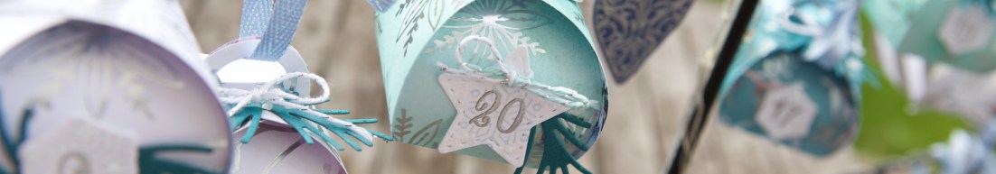 Adventskalender aus Mini-Zierschachteln von Stampin' Up!