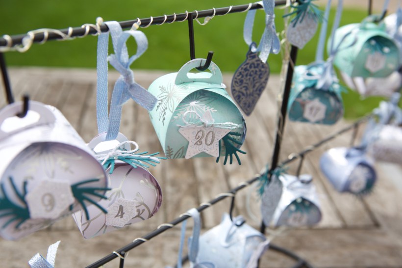 Adventskalender aus Mini-Zierschachteln von Stampin' Up!