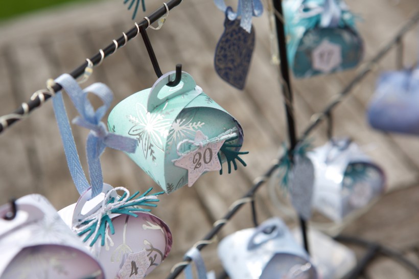 Adventskalender aus Mini-Zierschachteln von Stampin' Up!