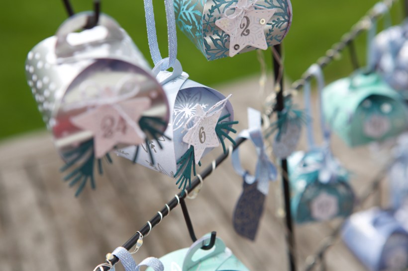 Adventskalender aus Mini-Zierschachteln von Stampin' Up!