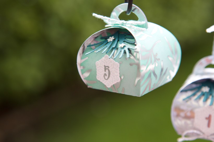 Adventskalender aus Mini-Zierschachteln von Stampin' Up!