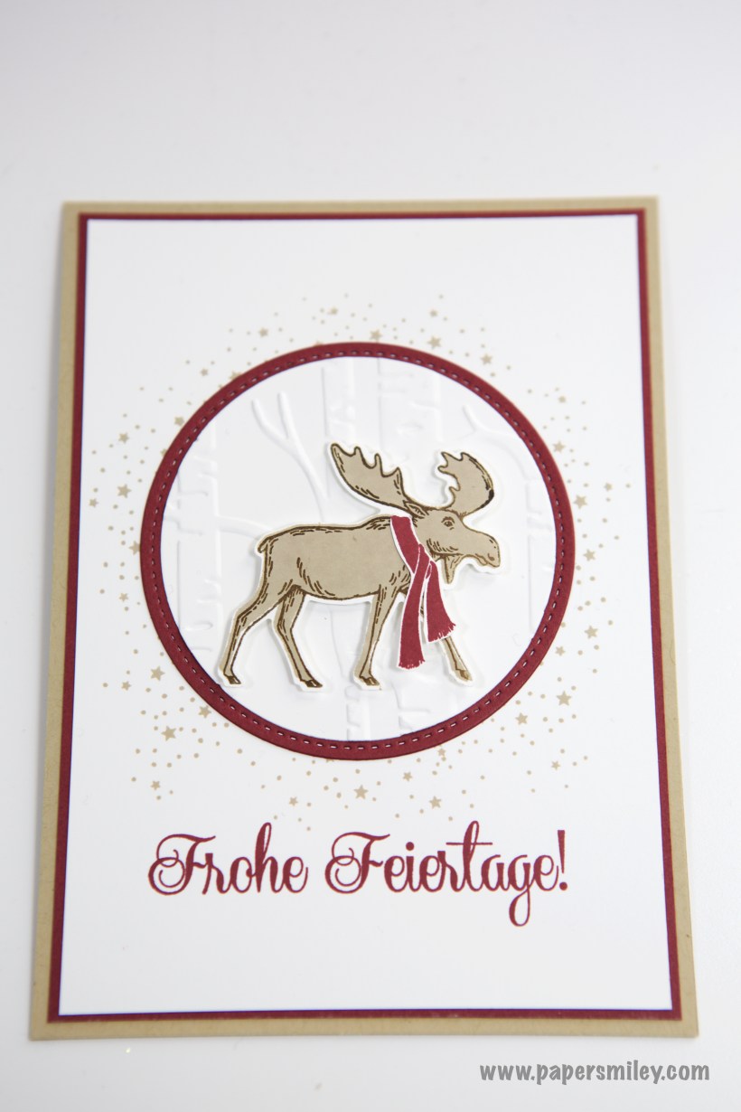 Elchkarte mit Material von Stampin' Up!