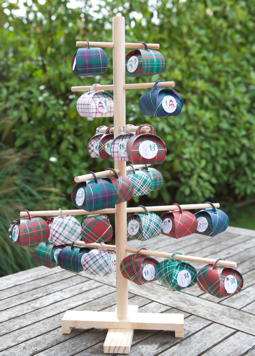 Adventskalender-Baum mit Mini-Zierschachteln von Stampin' Up!