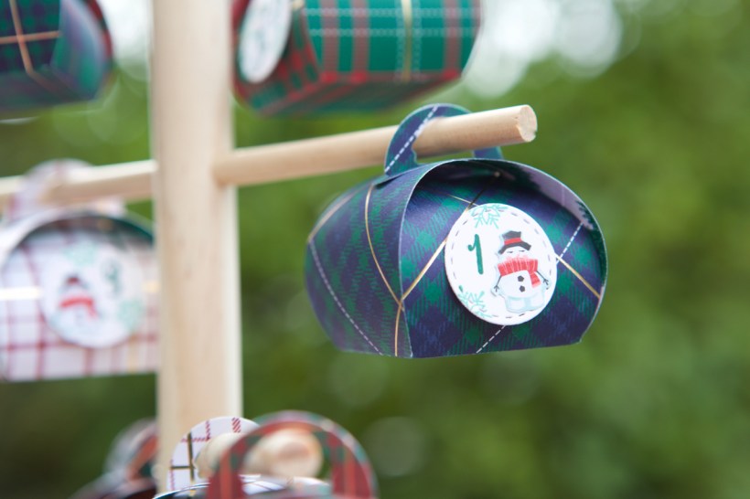 Adventskalender-Baum mit Mini-Zierschachteln von Stampin' Up!