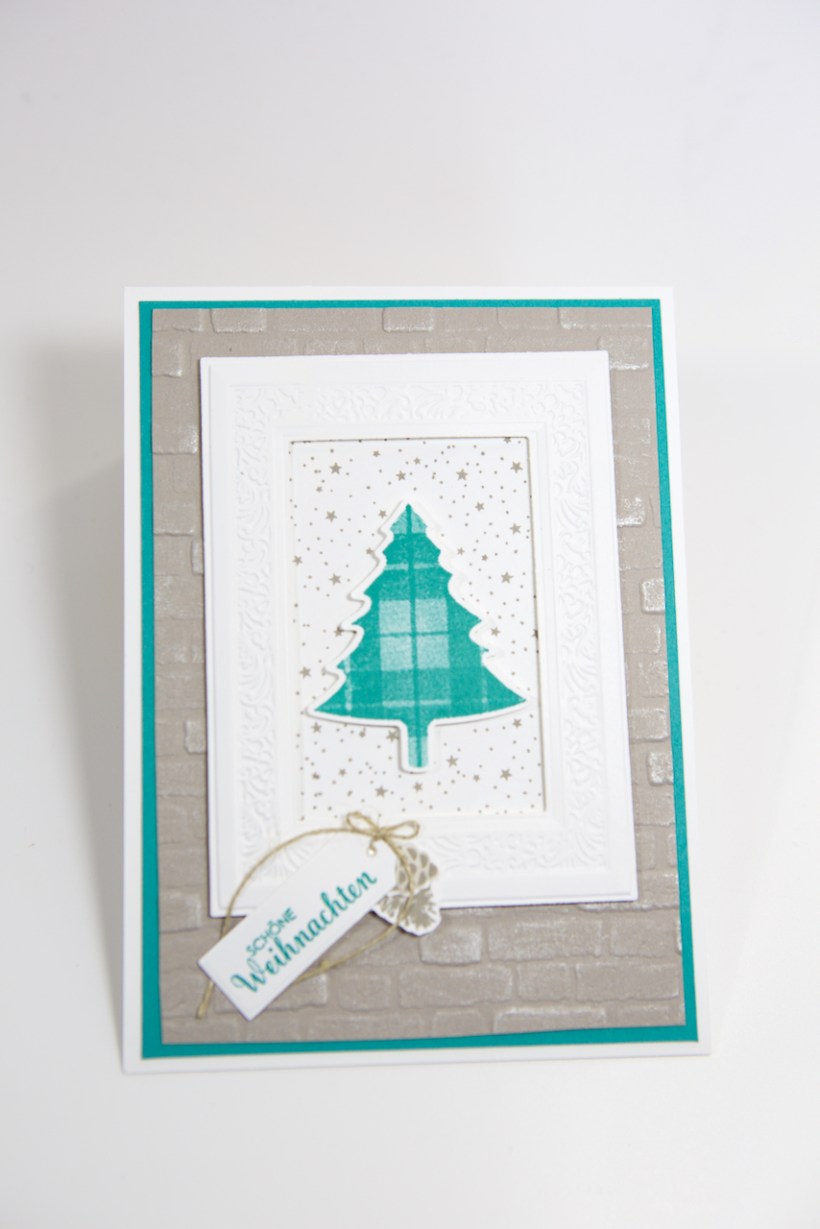 Weihnachtskarte mit Tannenbaum mit Stampin' Up!