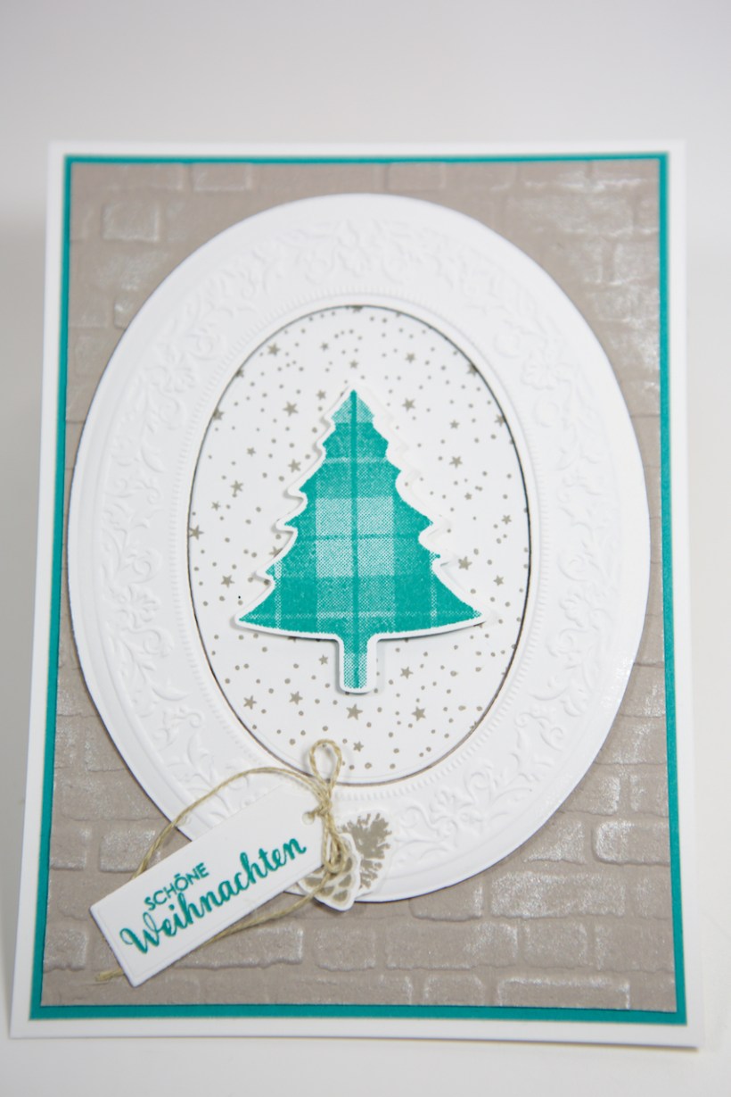 Weihnachtskarte mit Tannenbaum mit Stampin' Up!