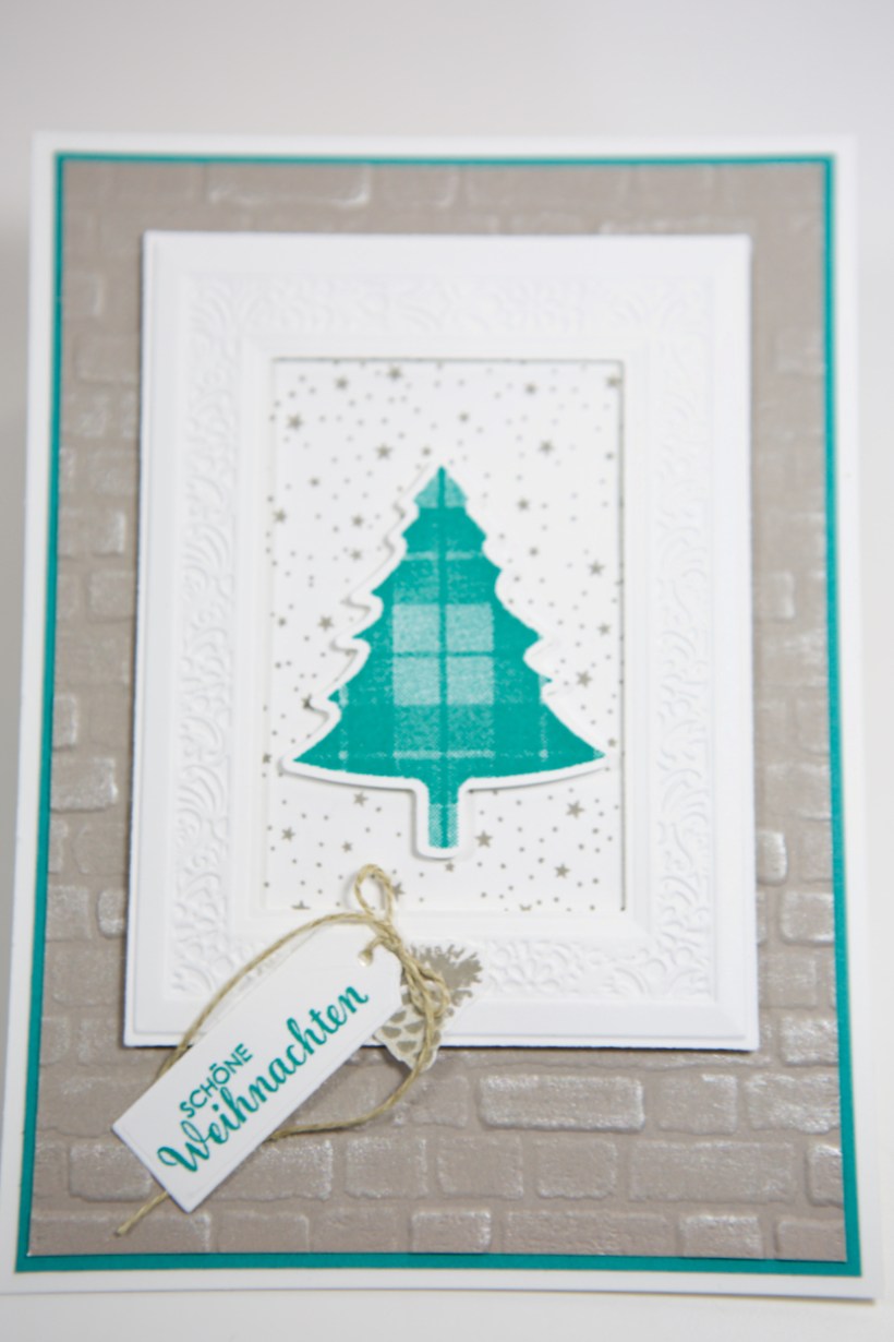 Weihnachtskarte mit Tannenbaum mit Stampin' Up!
