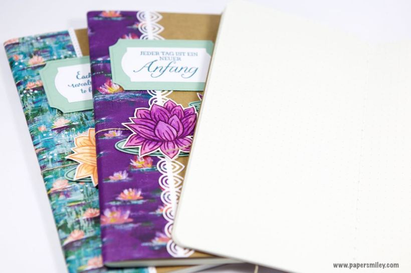 Travellers Notebook-Einlagen mit Seerosen von Stampin' Up!